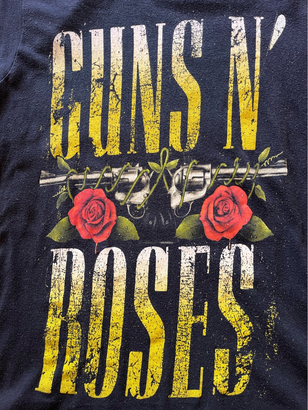 Guns N' Roses Graphic Band Tee - Black with Yellow & Red Women’s Fit